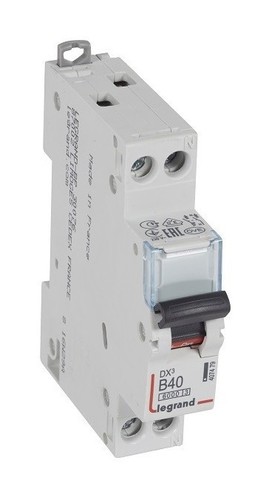 LEGRAND Автоматический выключатель, серия DX3, B40А, 10кА, 1-полюсный + нейтраль
