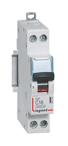 LEGRAND Автоматический выключатель, серия DX3, С16А, 10кА, 1-полюсный + нейтраль