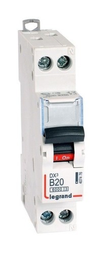 LEGRAND Автоматический выключатель, серия DX3, B20А, 10кА, 1-полюсный + нейтраль