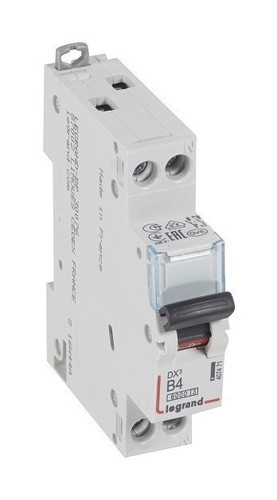 LEGRAND Автоматический выключатель, серия DX3, B4А, 10кА, 1-полюсный + нейтраль