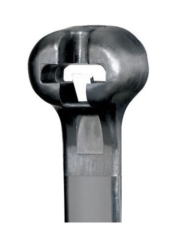 PANDUIT Кабельная стяжка Dome-Top® с металлическим зубцом Barb Ty, 160 х 2.4 мм, миниатюрная, термостойкий нейлон 6.6, цвет черный (1000 шт.)