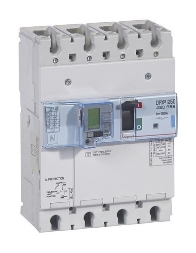 LEGRAND Автоматический выключатель с электронным расцепителем и дифференциальной защитой, серия DPX3 250, 160A, 70kA, 3-полюсный
