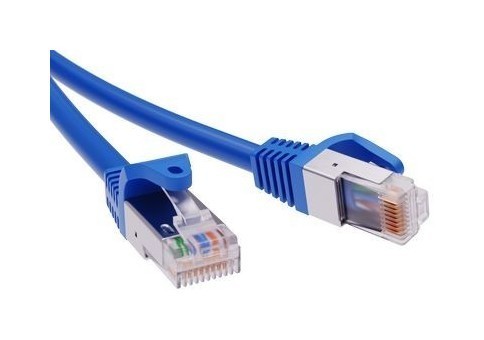 DKC / ДКС Патч-корд экранированный CAT5E F/UTP 4х2, LSZH, синий, 5.0м