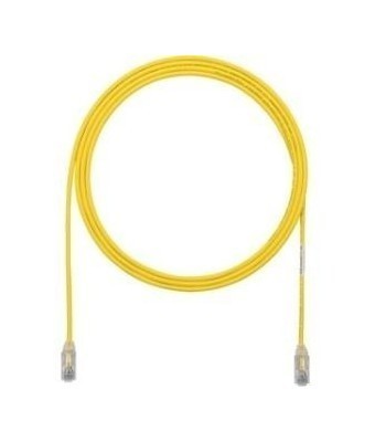 PANDUIT Патч-корд малого диаметра (4,7мм) с модульными разъёмами RJ-45 Pan-Plug™ на обоих концах, 28 AWG, UTP, Cat.6A, LSZH, 5 м, желтый