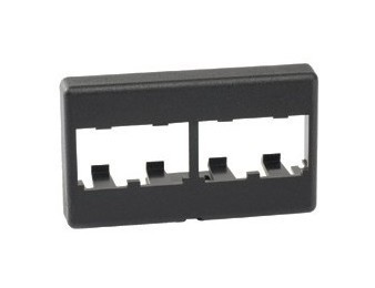 PANDUIT Лицевая панель для четырёх модулей Mini-Com® защелкивающаяся (черная)