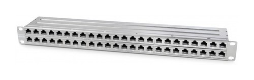 Hyperline Патч-панель высокой плотности 19", 1U, 48 портов RJ-45, полный экран, категория 6A, Dual IDC