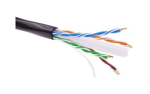 DKC / ДКС Информационный кабель неэкранированый U/UTP 4х2 CAT6A, 23 AWG, одножильный, PE, чёрный (цена за 1 м)