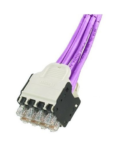 PANDUIT QuickNet™ Претерминированные медные кабельные сборки кат.6 LSZH с кассетами на обоих концах длиной 5 м, фиолетовый