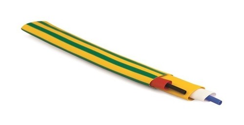 DKC / ДКС Термоусаживаемая самозатухающая трубка 3,2/1,6мм, цвет желто-зеленый