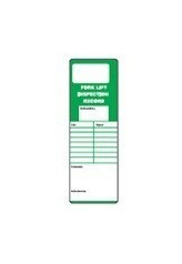 BRADY Бирка, легенда "Fork Lift Truck Inspection Record", 150*50 мм, полиэстер, 10 шт