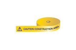 BRADY Преграждающая лента, легенда "CAUTION CONSTRUCTION AREA", 75 мм*250 м, черный на желтом, полиэтилен, 1 рулон"