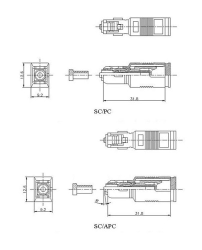 Hyperline Аттенюатор волоконно-оптический SC-SC, APC, 10dB