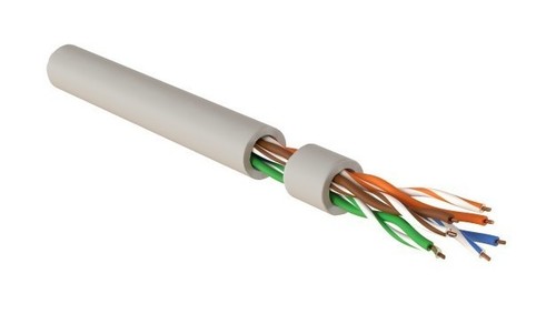 Hyperline (500 м) Кабель для сетей Industrial Ethernet, категория 5e, 4x2x24 AWG, однопроволочные жилы (solid), U/UTP, PVC, серый