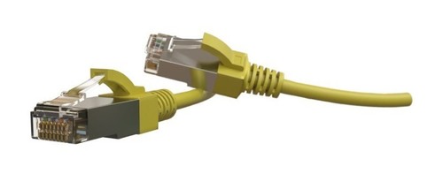 Hyperline Патч-корд S/FTP,категория 6 (100% Fluke Component Tested), 28AWG, LSZH, 1 м, желтый