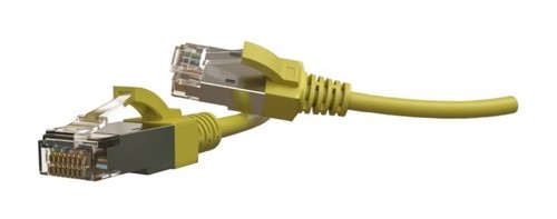 Hyperline Патч-корд S/FTP, категория 6a (100% Fluke Component Tested), 30AWG, LSZH, 1.5 м, желтый