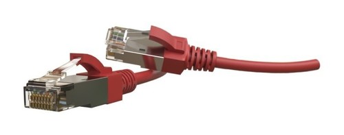 Hyperline Патч-корд S/FTP, категория 6a (100% Fluke Component Tested), 30AWG, LSZH, 1 м, красный