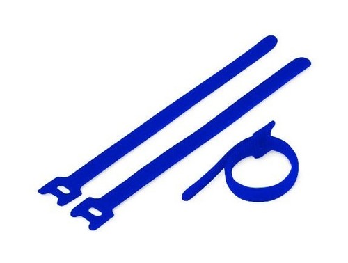 Hyperline Хомут для кабеля, липучка с мягкой застежкой, 125x14 мм, синий