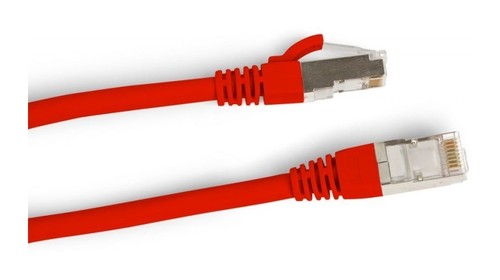 Hyperline (PC-LPM-STP-RJ45-C6-1F-RD) Патч-корд F/UTP, экранированный, Cat.6 (100% Fluke Component Tested), 0.3 м, красный