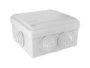 DKC / ДКС Коробка ответвительная с кабельными вводами, номинально 100х100х50мм, 6 вводов, max ф25мм, пластик, IP55, RAL 7035