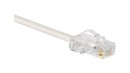 PANDUIT Патч-корд малого диаметра (3,8мм) с модульными разъёмами RJ-45 Pan-Plug™ на обоих концах, 28 AWG, UTP, Cat.5e, LSZH, 1 м, белый