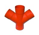 DKC / ДКС Соединение для четырех двустенных труб одного диаметра ф63мм, 45°, полипропилен