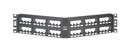 PANDUIT Угловая модульная патч-панель Mini-Com® 19", 48 портов, монтаж заподлицо (лицевые панели с задней стороны), 2U, черная