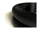 DKC / ДКС Труба двустенная гибкая гофрированная для электропроводки и кабельных линий, с протяжкой, в комплекте с соединительной муфтой, наружный ф110мм, в бухте 100м, цвет чёрный (цена за метр)