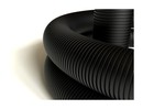 DKC / ДКС Труба двустенная гибкая гофрированная для электропроводки и кабельных линий, с протяжкой, в комплекте с соединительной муфтой, наружный ф110мм, в бухте 50м, цвет чёрный (цена за метр)
