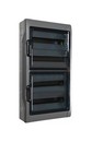 LEGRAND Шкаф настенный 4 ряда, 72 модуля, с затемненной дверцей, с клеммными колодками, IP 65, светло-серый, Plexo