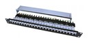 Hyperline Патч-панель 19", 1U, 24 порта RJ-45 полн. экран., категория 6, Dual IDC, ROHS, цвет черный