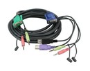 ATEN Шнур, мон+клав+мышь USB+аудио, SPHD15+2xRCA=>HD DB15+USB A-Тип+2xRCA, Male, 8+4+2x2 проводов, опрессованный, 5 метр., черный