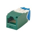 PANDUIT Улучшенный универсальный модуль Mini-Com® TX6A™ 10Gig™, медный, неэкранированный (UTP), категория 6A/Class EA, RJ45, 8-позиционный, 8-проводной (8P8C), T568A/B, тип Giga-TX™, зеленый (упаковка 24 шт.)