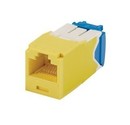 PANDUIT Улучшенный универсальный модуль Mini-Com® TX6A™ 10Gig™, медный, неэкранированный (UTP), категория 6A/Class EA, RJ45, 8-позиционный, 8-проводной (8P8C), T568A/B, тип Giga-TX™, желтый (упаковка 24 шт.)