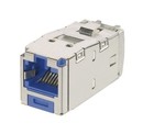 PANDUIT Улучшенный универсальный модуль Mini-Com® с ключом для предотвращения несанкц. подкл., медный, экранированный, категория 6A, 8-позиционный, 8-проводной (8P8C), Т568А/В, тип Giga-TX™, синий