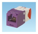 PANDUIT Универсальный модуль Mini-Com® TX5e, медный, неэкранированный (UTP), категория 5е, RJ45, 8-позиционный, 8-проводной (8P8C), T568A/B, тип Giga-TX, фиолетовый (упаковка 24 шт.)