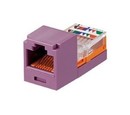 PANDUIT Универсальный модуль Mini-Com® медный, неэкранированный (UTP), категория 5е, RJ45, 8-позиционный, 8-проводной (8P8C), T568A/B, тип Leadframe, фиолетовый