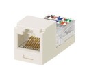 PANDUIT Модуль Mini-Com® медный, неэкранированный (UTP), категория 3, RJ12, 6-позиционный, 6-проводной (6P6C), тип Leadframe, цветовое кодирование заделочного колпачка по схеме разводки USOC, светло-серый