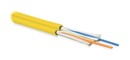 Hyperline Кабель волоконно-оптический 9/125 (SMF-28 Ultra) одномодовый, 2 волокна, duplex, zip-cord, плотное буферное покрытие (tight buffer) 2.0 мм, для внутренней прокладки, LSZH, нг(А)-HF, –40°C – +70°C, желтый