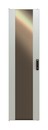 ZPAS Дверь стеклянная с металлическими боковыми вставками (тип Z) 40Ux800 мм (ВхШ), трехточечный замок с ручкой, для шкафов SZB, SZBR, SZBD, SZBSE, OTS1, DC, ECO-LINE, серая (RAL 7035)