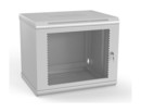 Hyperline Шкаф настенный 19-дюймовый (19"), 9U, 500x600х450мм, перфорированная стальная дверь, несъемные стенки, 1 пара профилей, цвет серый (RAL 7035) (собранный)