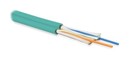 Hyperline Кабель волоконно-оптический 50/125 (OM3) многомодовый, 2 волокна, duplex, zip-cord, плотное буферное покрытие (tight buffer) 3.0 мм, для внутренней прокладки, LSZH, нг(А)-HF, –40°C – +70°C, аква