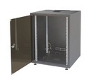 ZPAS Шкаф напольный серии SJB, 19-дюймовый (19"), 12U, 604x600х600мм (ВхШхГ), стекл. дверь, цвет черный (RAL 9005), без столешницы, нагрузка 30 кг (собранный)