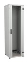 ZPAS Шкаф напольный 19", 24U, 1163х600х600мм (ВхШхГ), дверь стальная сплошная с одноточ. замком с ручкой, укороч. дверь + фальшп. 3U с щеточ. вводом, 2 пары 19" монтажных профилей, ножки, серый (RAL7035)(разобранный)
