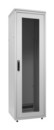 ZPAS Шкаф напольный 19", SZBD, 38U, 1785x600х800мм (ВхШхГ), стеклянная дверь в стальной раме, ручка с замком с трехточечной фиксацией, цвет серый (RAL 7035) (разобранный)