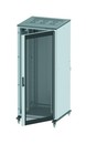 DKC / ДКС Напольный шкаф 24U 1200х600х800мм (ВхШхГ), передняя дверь стекло, задняя глухая дверь, крыша укомплектована вводом и заглушками, серый