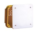 DKC / ДКС Коробка ответвительная прямоугольная для твердых стен, номинально 92х92х45мм, полистирол, IP40, цвет крышки белый (RAL 9010)