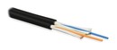 Hyperline Кабель волоконно-оптический 50/125 (OM4) многомодовый, 2 волокна, duplex, zip-cord, плотное буферное покрытие (tight buffer) 3.0 мм, для внутренней прокладки, LSZH, нг(А)-HF, –40°C – +70°C, черный