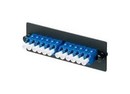 PANDUIT Панель OPTICOM для 8 LC дуплексных одномодовых оптических адаптеров с муфтами из циркониевой керамики (синий)