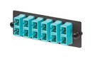 PANDUIT Панель OPTICOM для 6 SC 10GIG™ дуплексных многомодовых оптических адаптеров с муфтами из циркониевой керамики (морская волна)