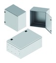 DKC / ДКС Навесной шкаф серии CE, 600х400х250мм (ВхШхГ), со сплошной дверью, с монтажной панелью, IP65, использование вне помещений, цвет серый RAL 7035